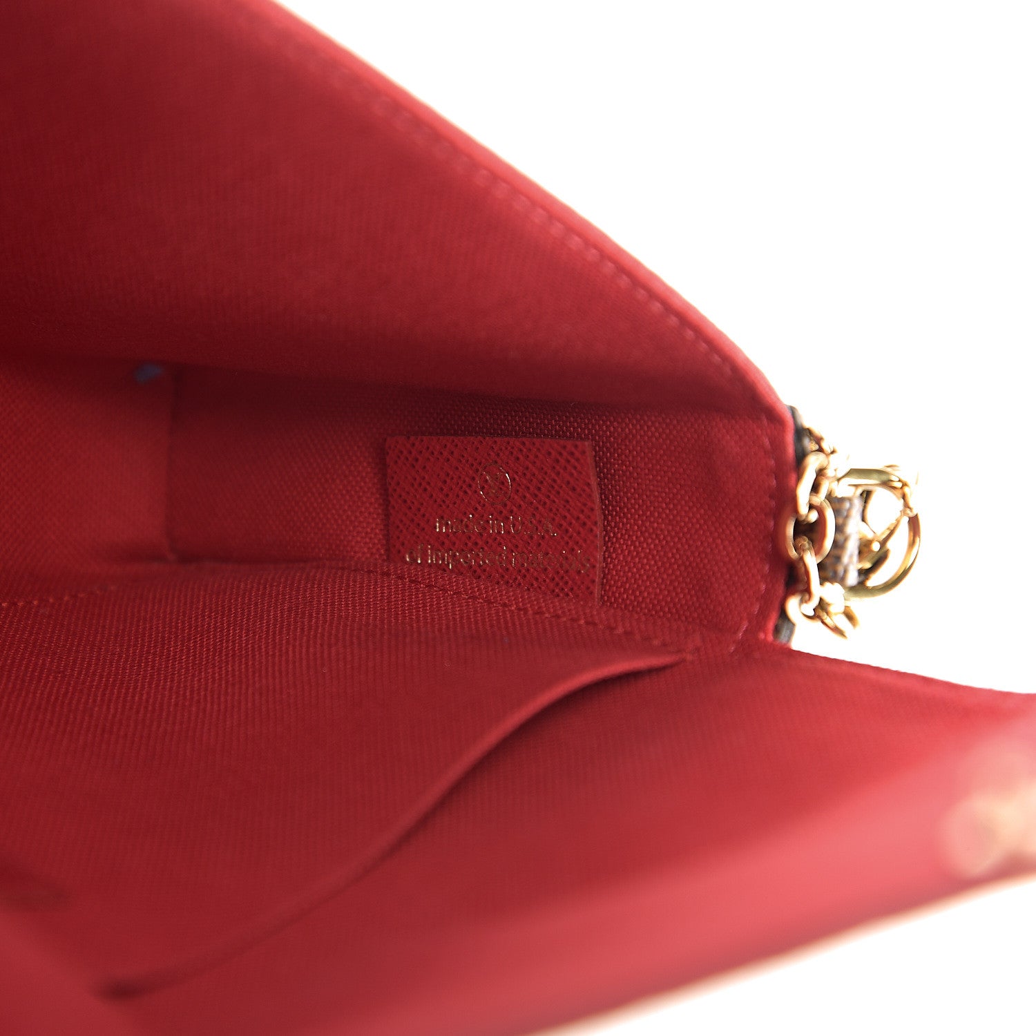 Louis Vuitton Damier Ebene Pochette Felicie Chain Wallet 6 of 7