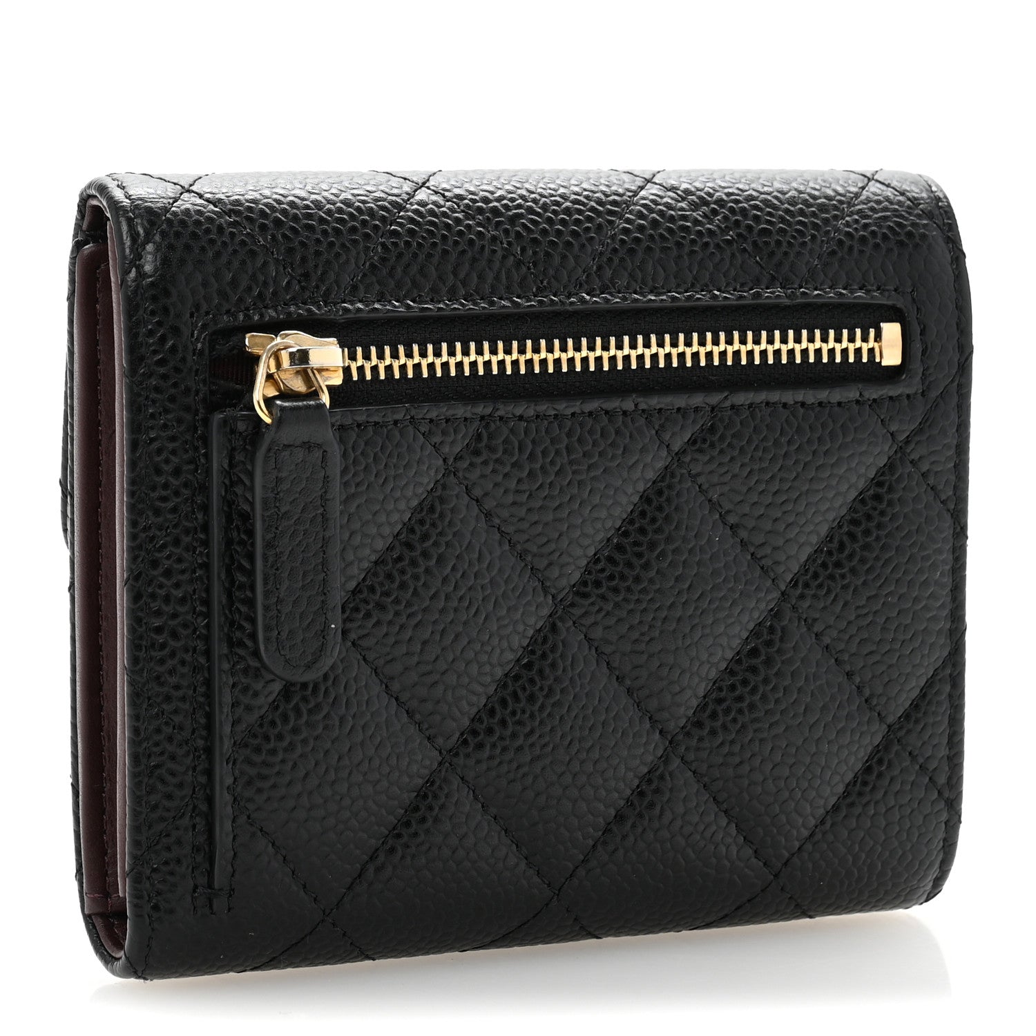 Chanel Caviar Quilted Compact Flap Wallet Black 3 of 10