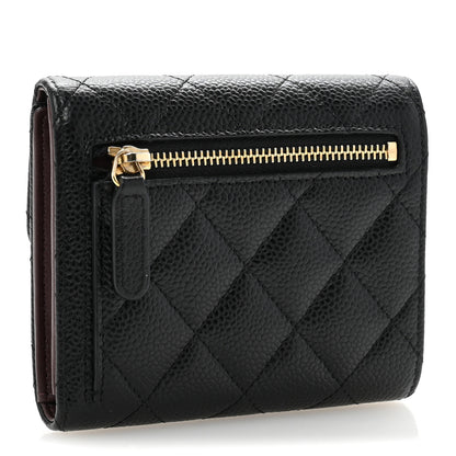 Chanel Caviar Quilted Compact Flap Wallet Black 3 of 10