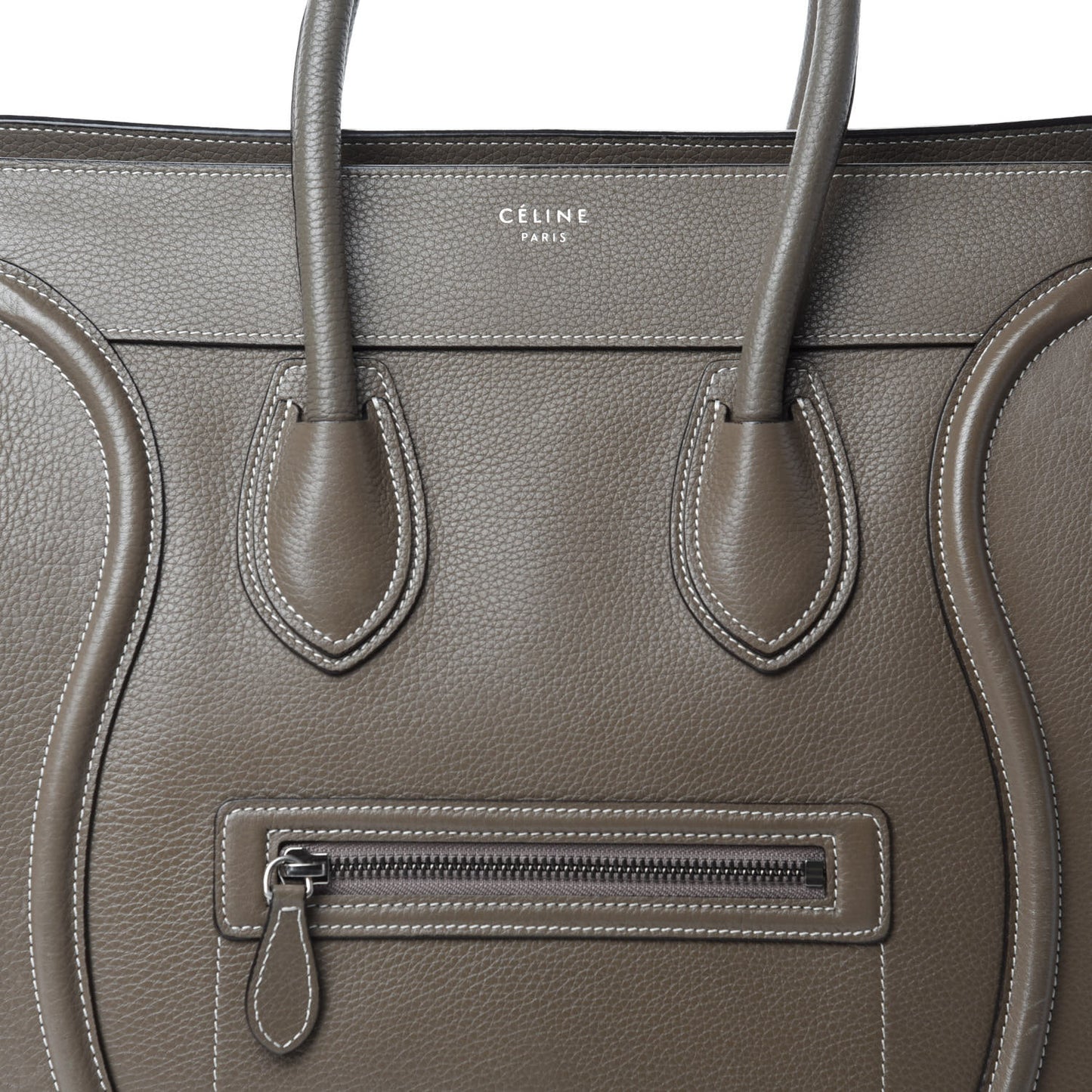 Drummed Calfskin Mini Luggage Souris