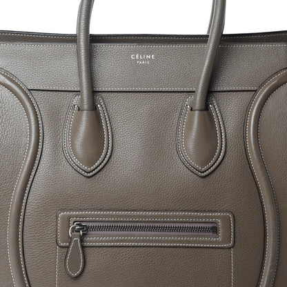 Celine Drummed Calfskin Mini Luggage Souris 10 of 10