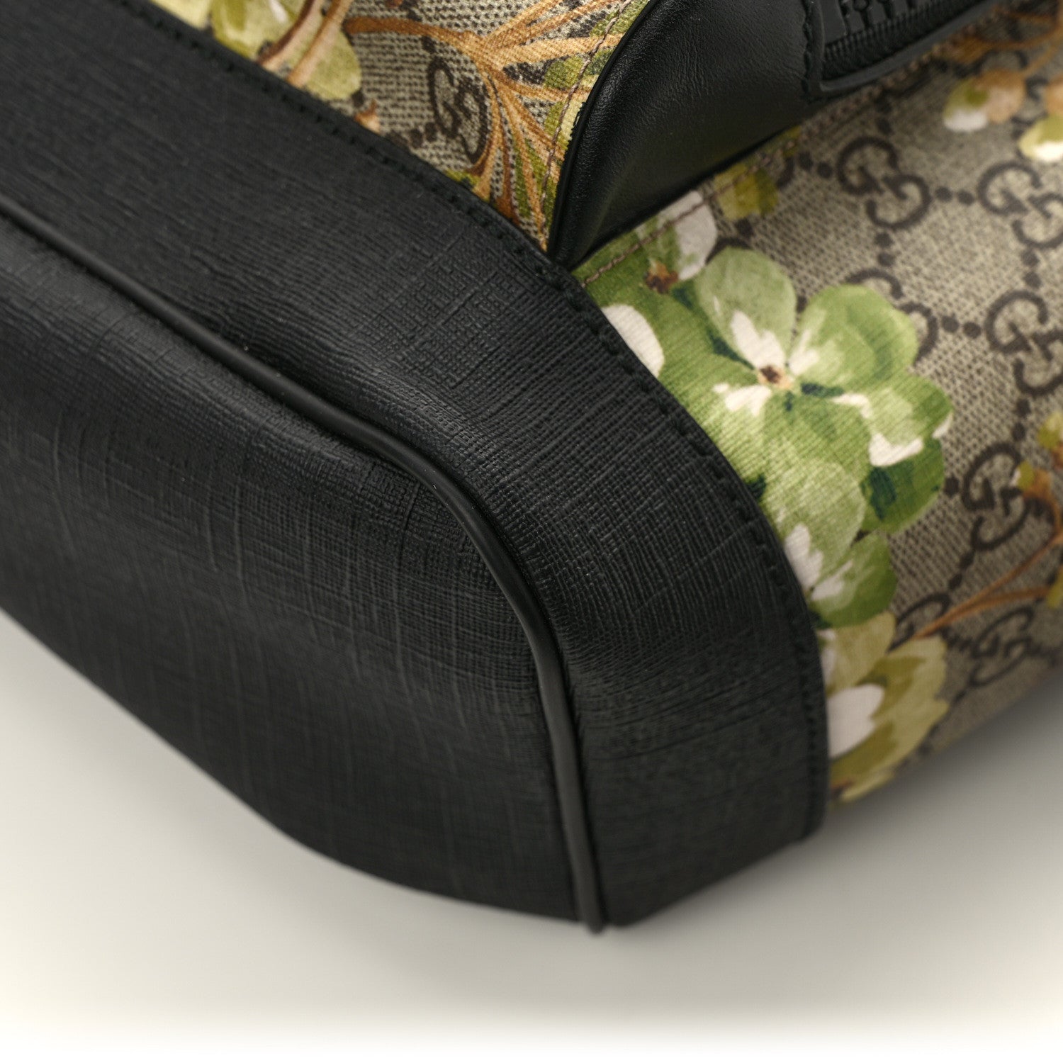 Gucci GG Supreme Monogram Blooms Medium Day Backpack Beige New Military Black 10 of 10