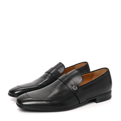 Gucci Calfskin Mens Interlocking GG Loafer 10 Black 3 of 8