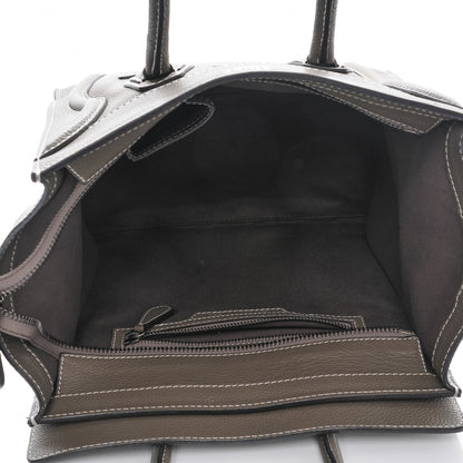 Celine Drummed Calfskin Micro Luggage Souris 5 of 6