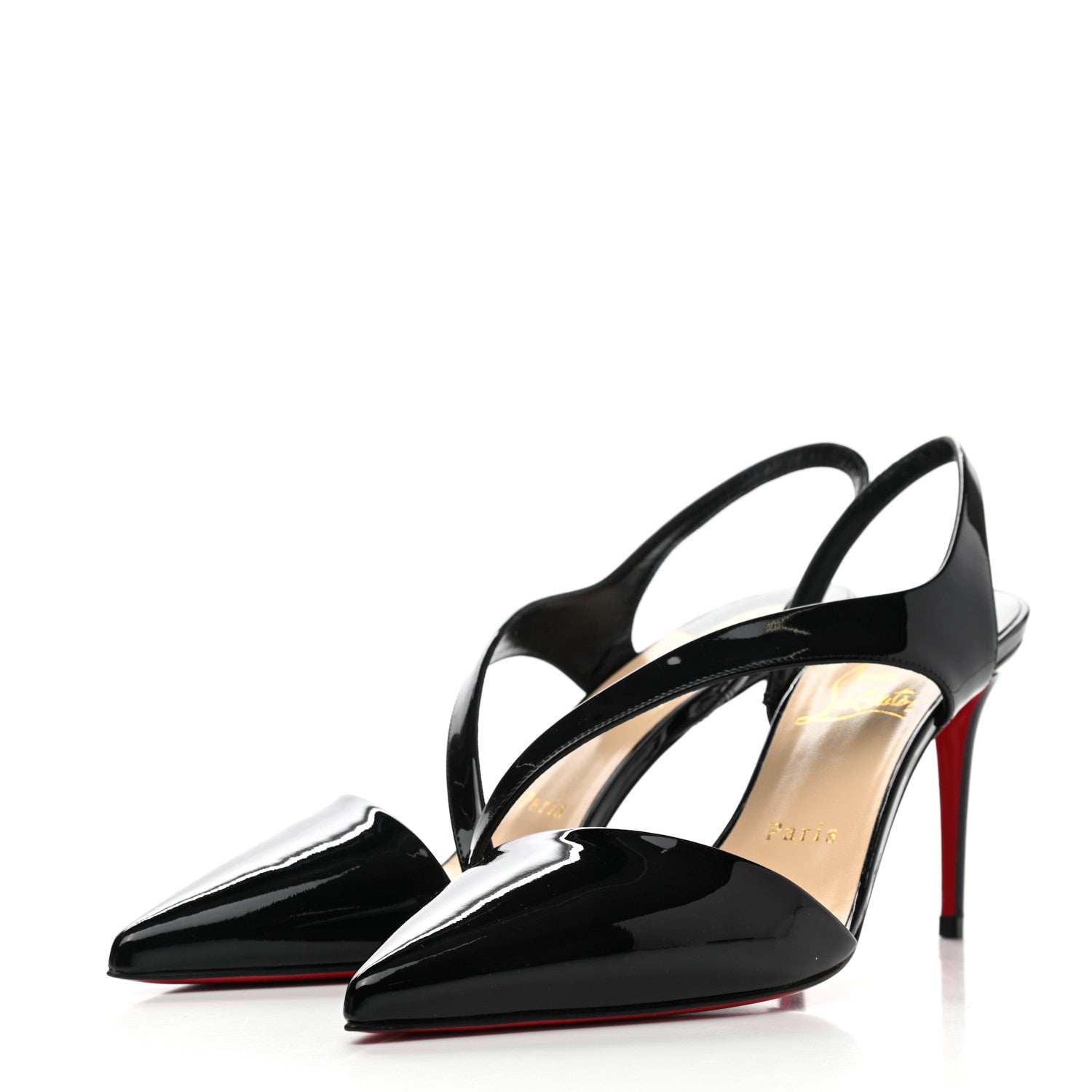Christian Louboutin Patent Brandina 85 Pumps 38 Black 3 of 9
