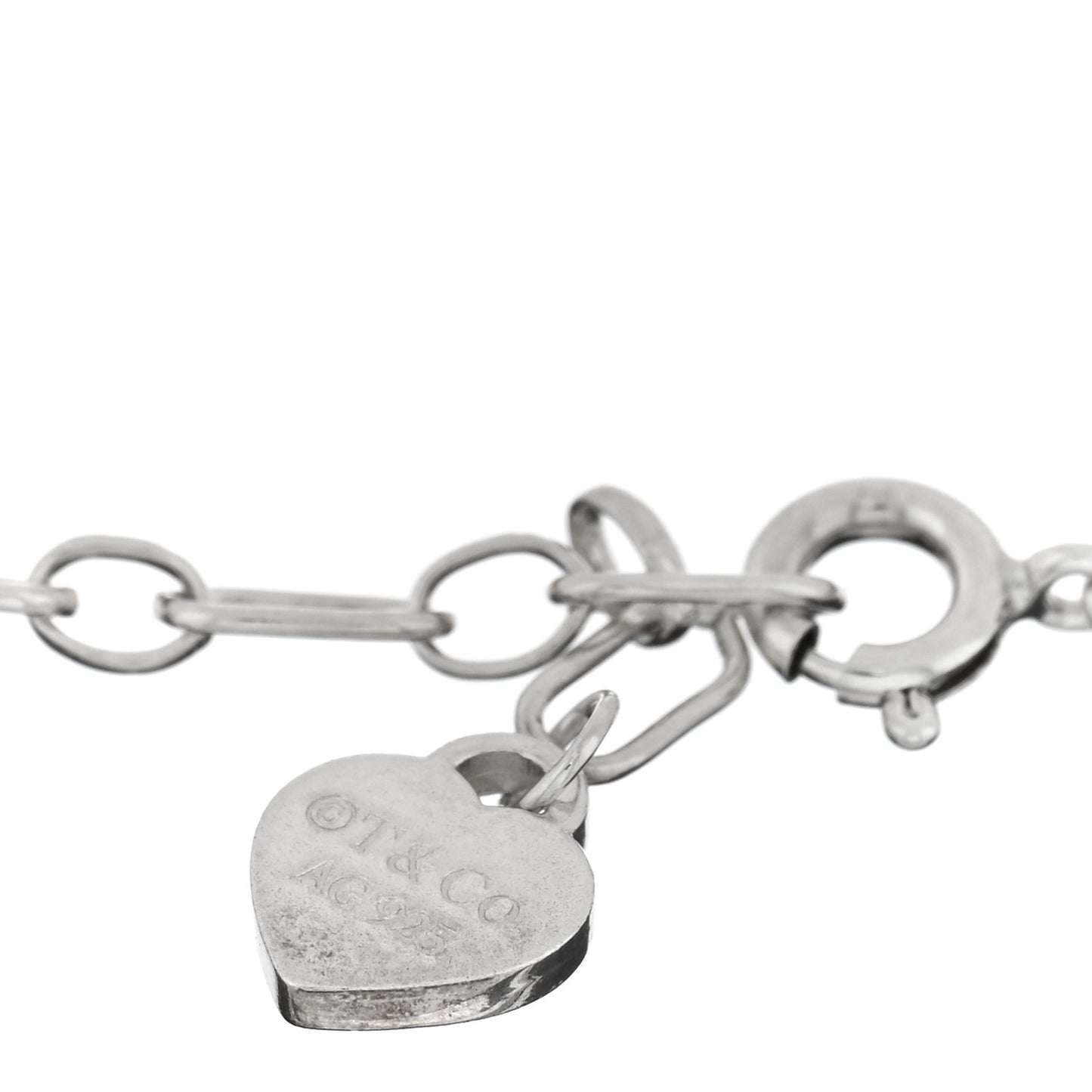Sterling Silver Enamel I Love You Charm Bracelet Blue