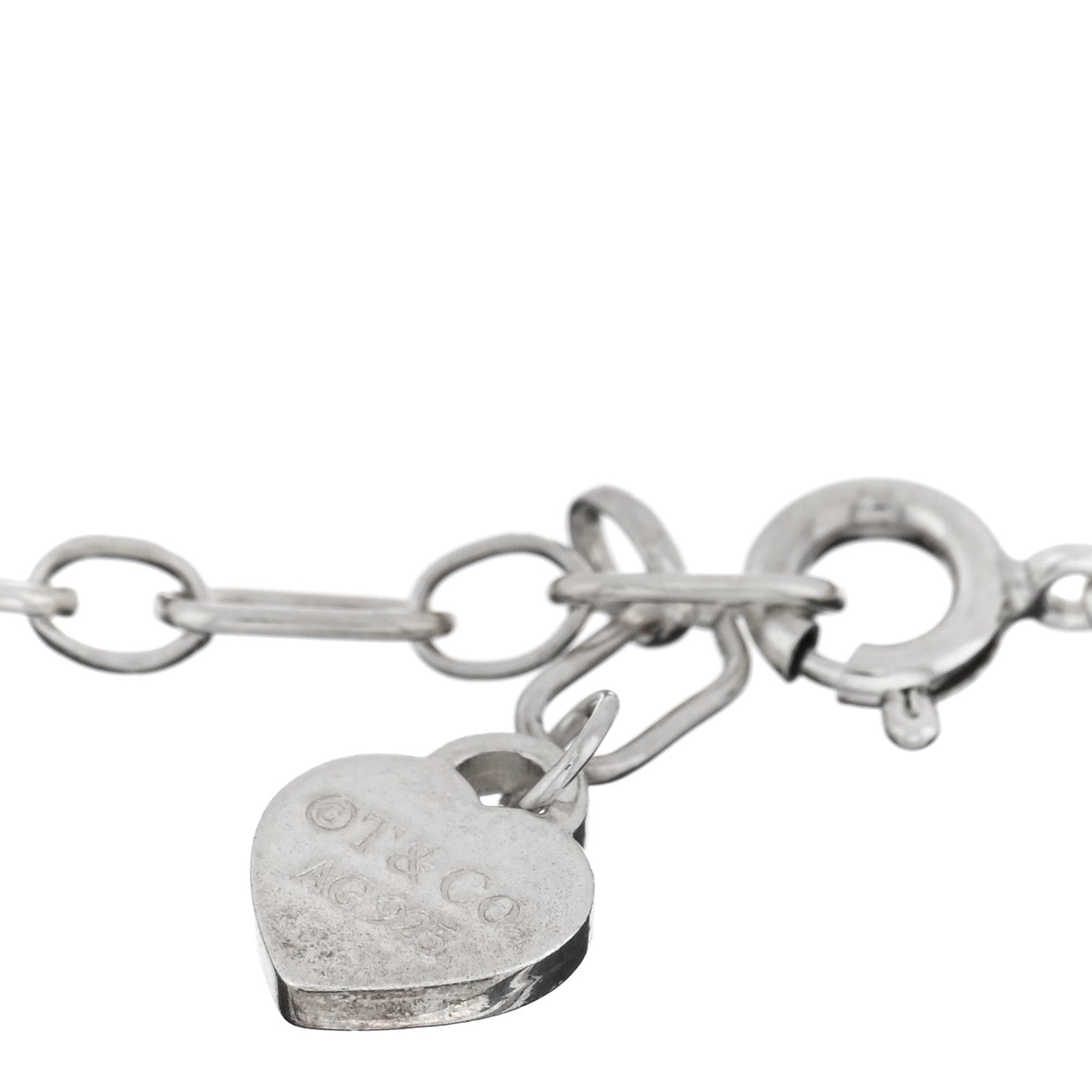 Tiffany Sterling Silver Enamel I Love You Charm Bracelet Blue 3 of 4