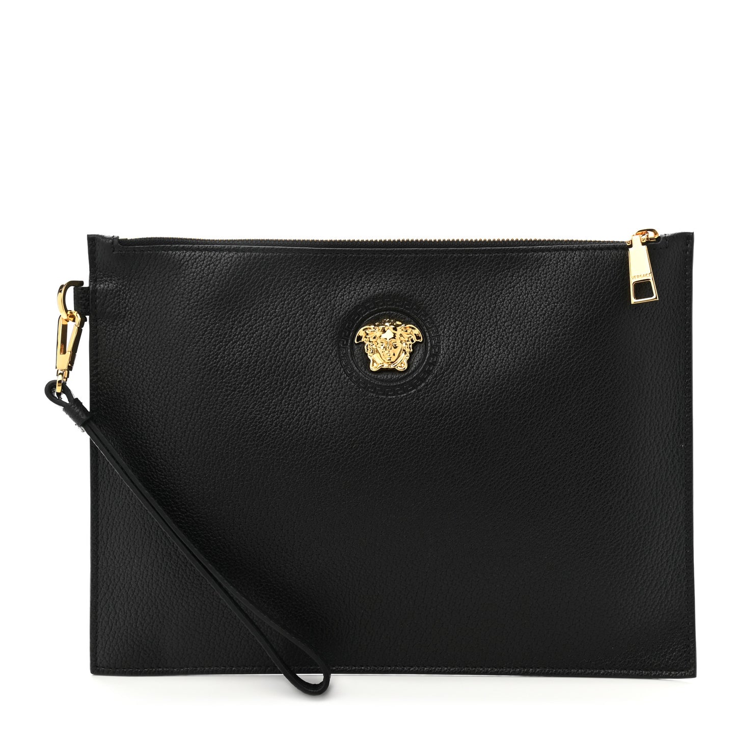 Grained Calfskin La Medusa Pouch Black