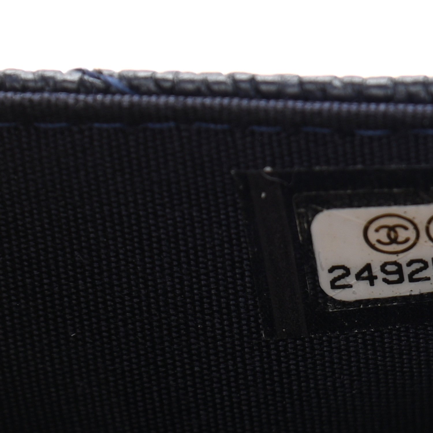 Chanel Caviar Chevron Quilted Statement Wallet On Chain WOC Navy 8 of 12