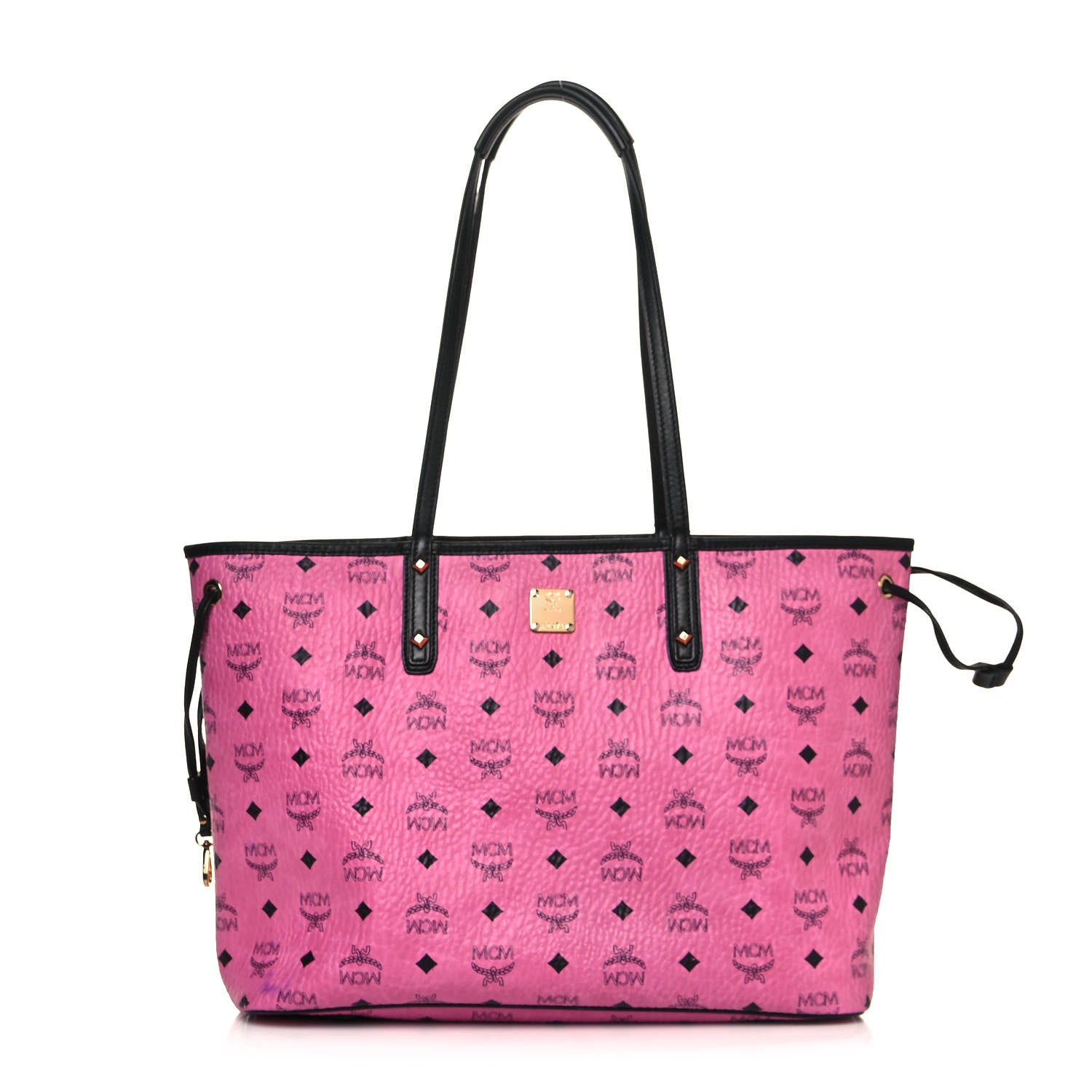 MCM Visetos Medium Reversible Liz Shopper Tote Pink 1 of 25
