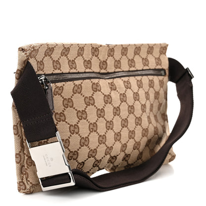 Gucci GG Monogram Double Pocket Belt Bag Dark Brown 3 of 10