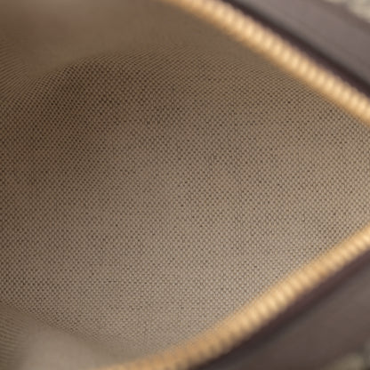 Gucci GG Supreme Monogram Textured Dollar Calfskin Web Super Mini Ophidia Top Handle Bowler Bag Beige Ebony New Acero 5 of 11