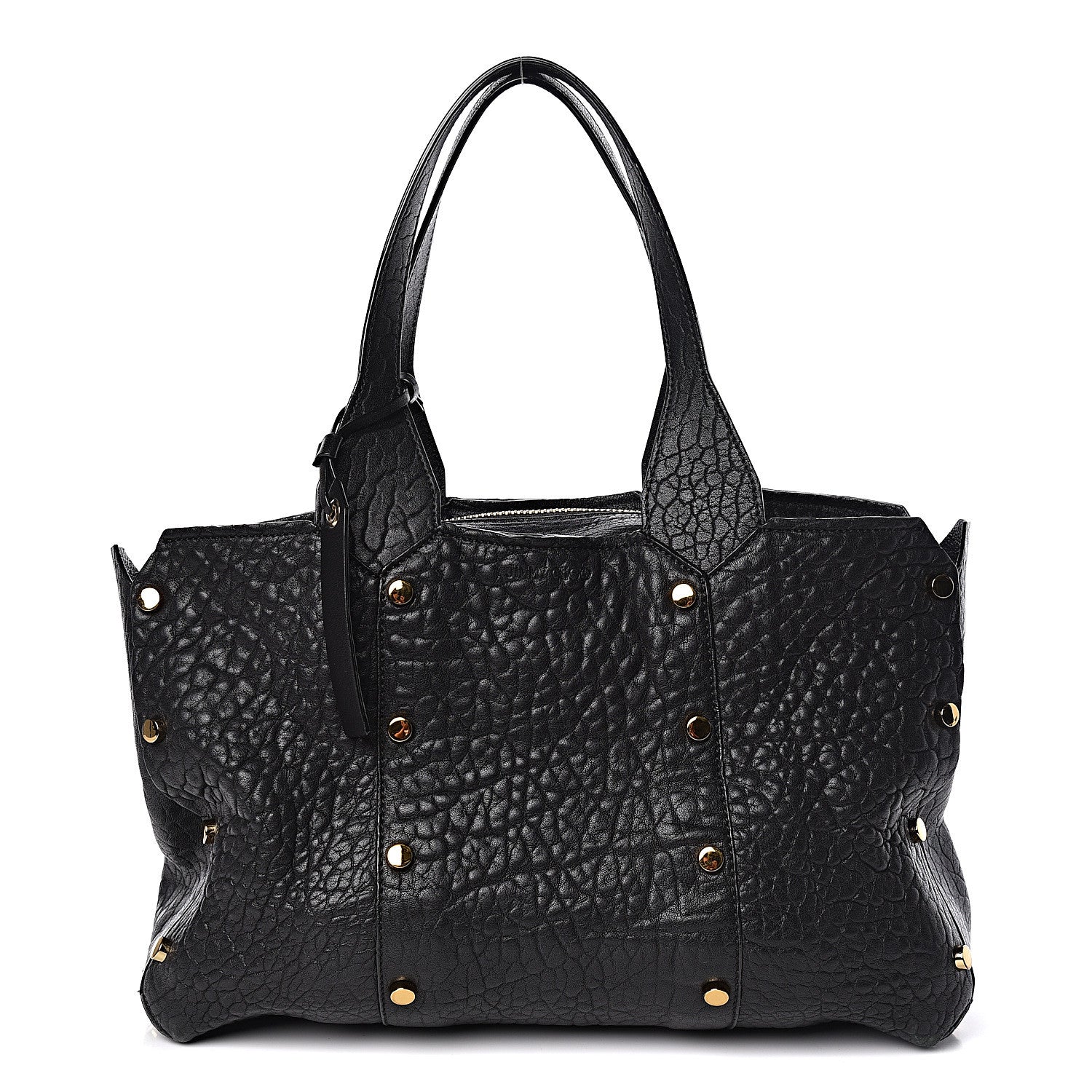 Jimmy Choo Grained Calfskin Studded Lockett Shopper Tote Black 1 of 13