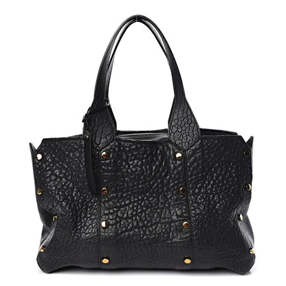 Jimmy Choo Grained Calfskin Studded Lockett Shopper Tote Black 1 of 13