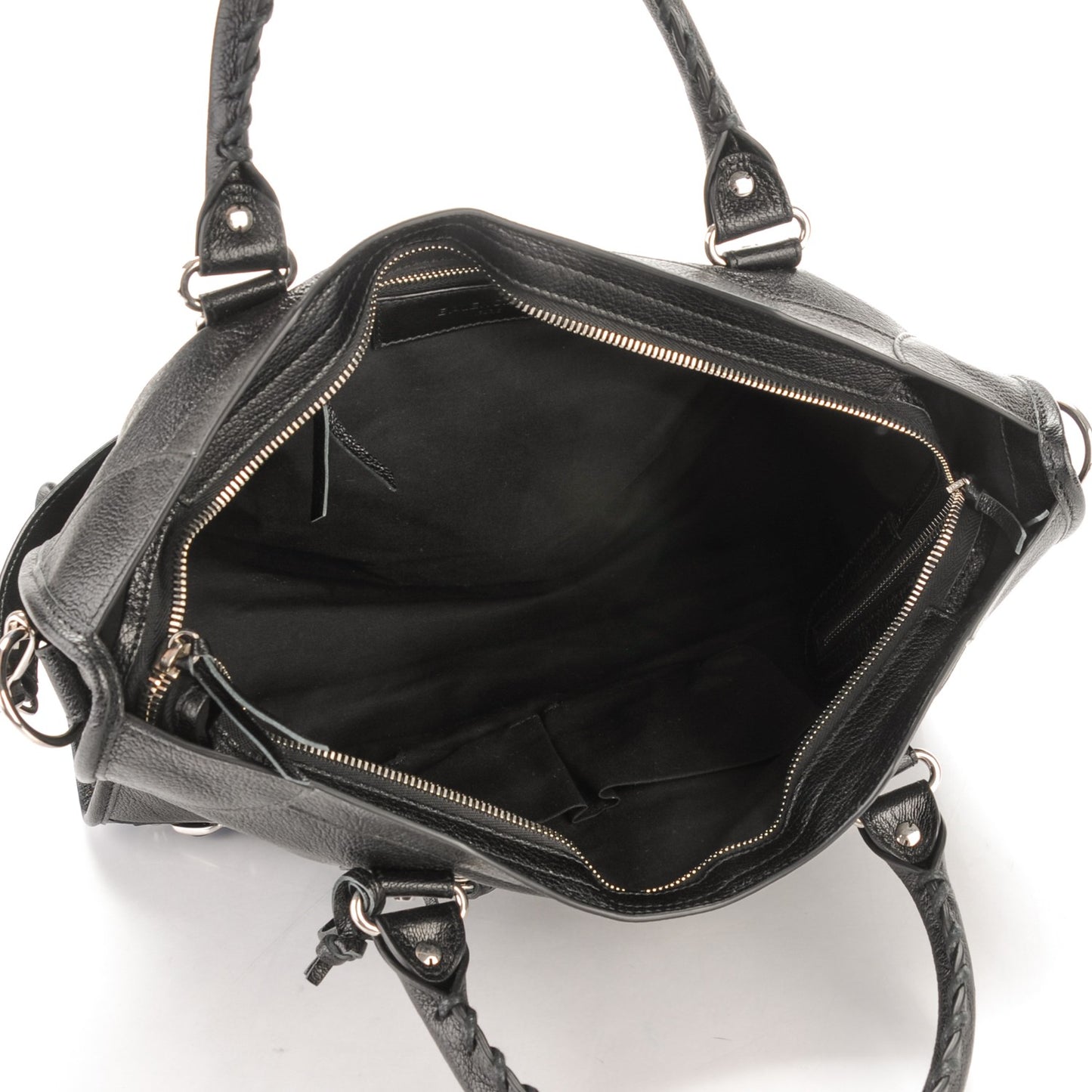 Chevre Silver Metallic Edge City Black