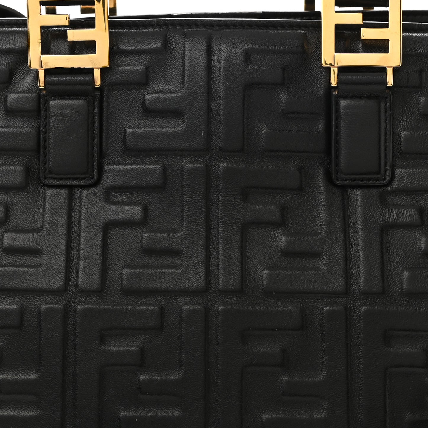 Nappa FF 1974 Embossed Medium FF Tote Black