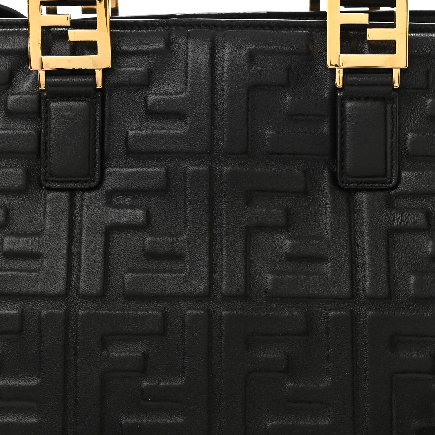 Fendi Nappa FF 1974 Embossed Medium FF Tote Black 8 of 10