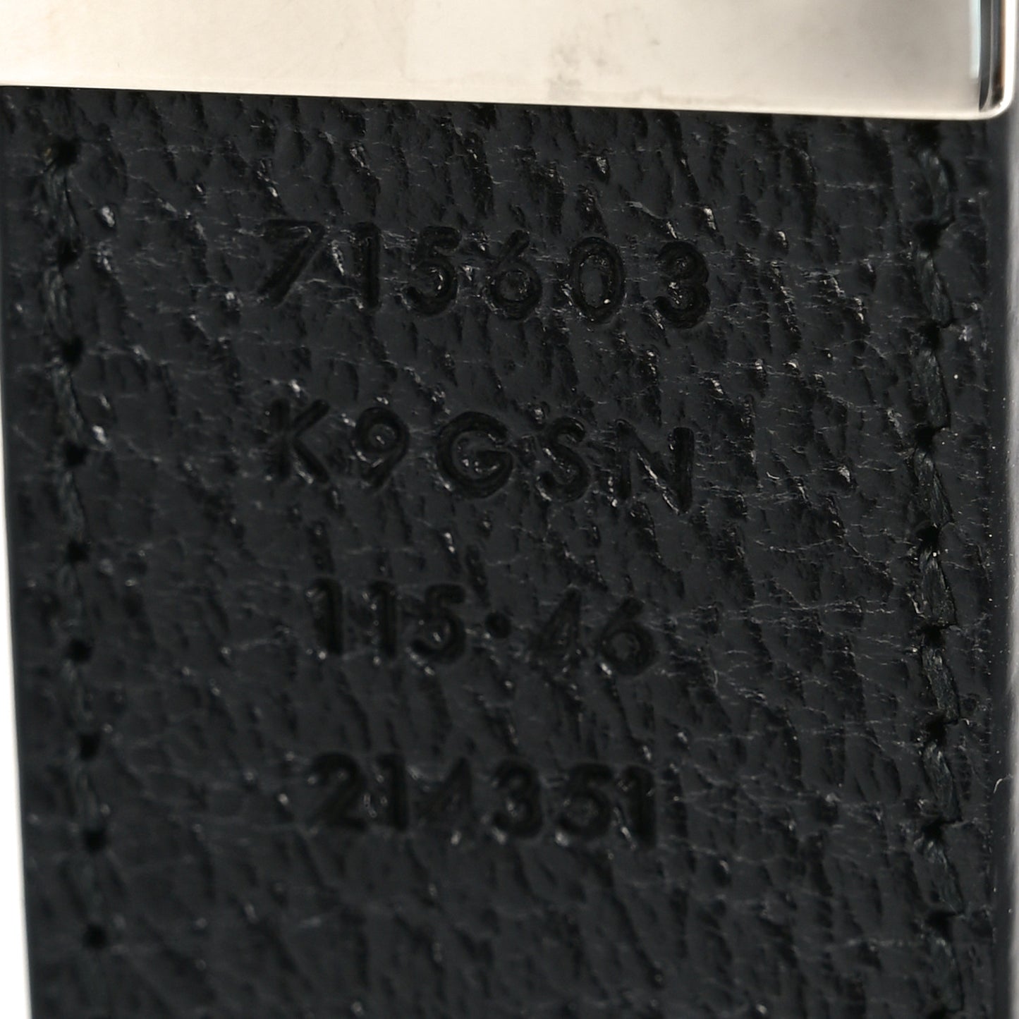 GG Supreme Monogram Textured Dollar Calfskin Squared Interlocking G 30mm Reversible Belt 115 46 Black