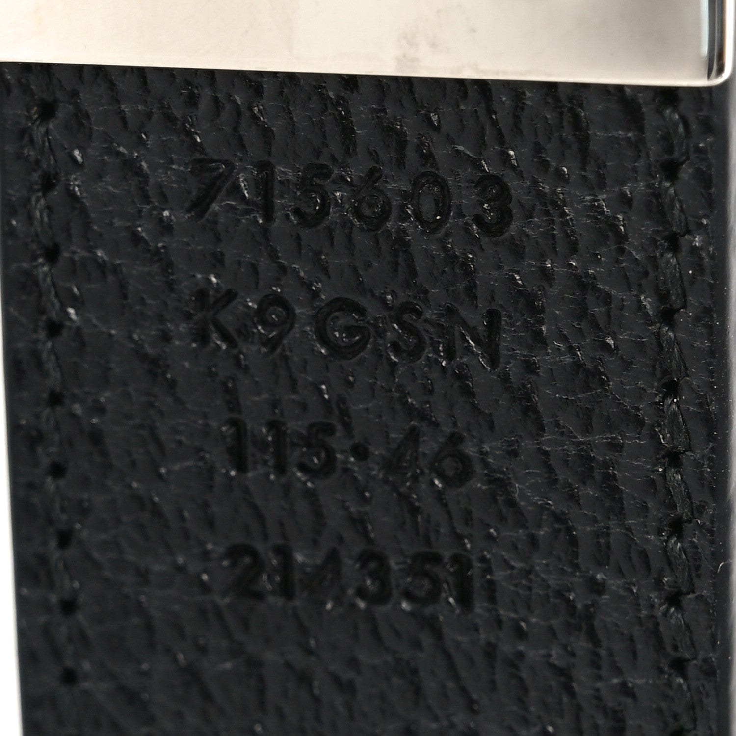 Gucci GG Supreme Monogram Textured Dollar Calfskin Squared Interlocking G 30mm Reversible Belt 115 46 Black 6 of 6