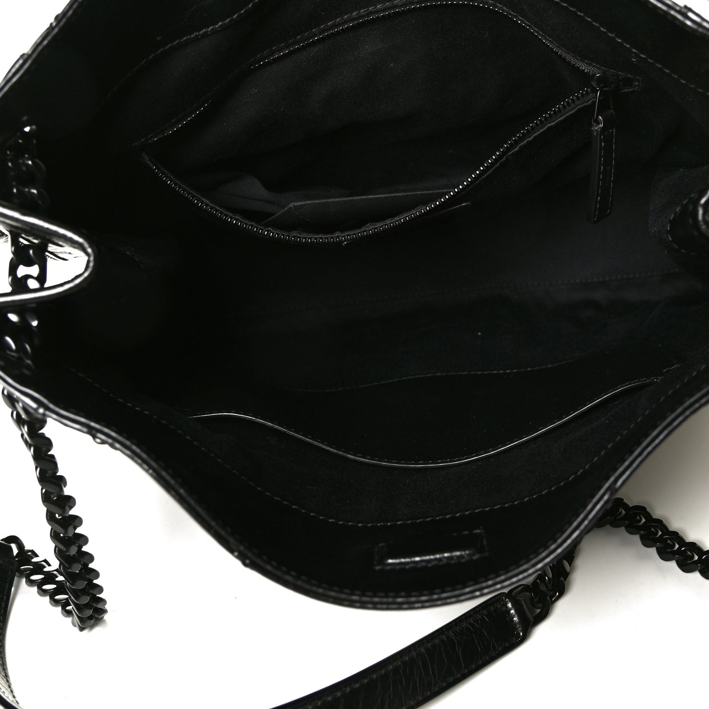 Crinkled Calfskin Matelasse Monogram Large Niki Shopper Tote Black