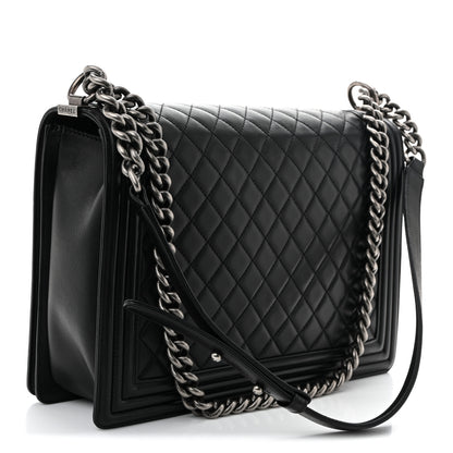 Chanel Lambskin Quilted Large Boy Flap Black 3 of 10