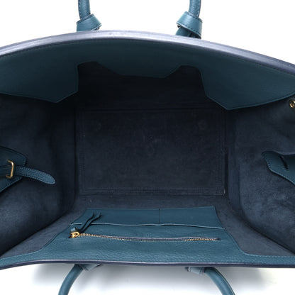 Celine Crisped Calfskin Small Tie Knot Tote Metallic Blue 3 of 10