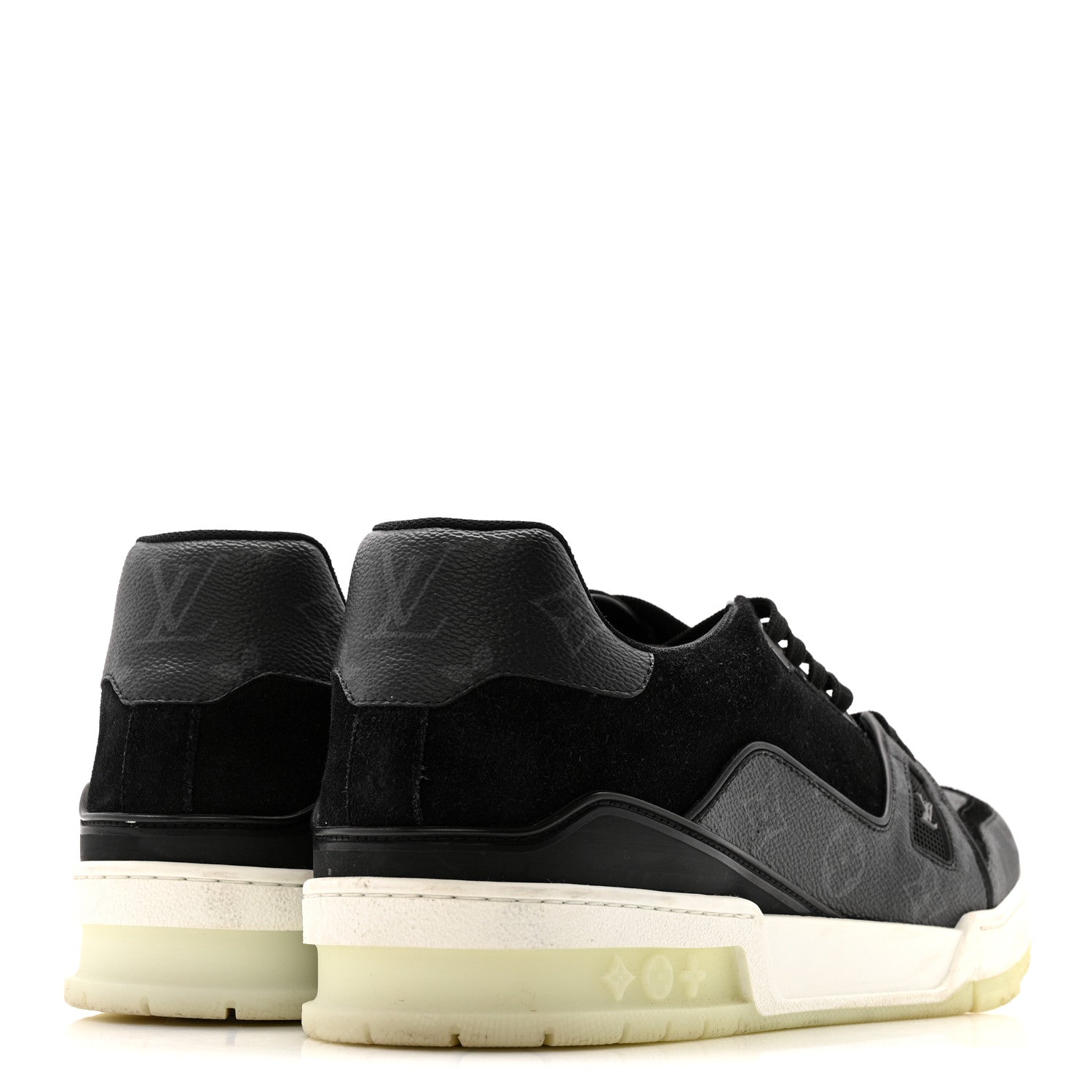 Louis Vuitton Monogram Eclipse Mens LV Trainer Sneakers 10 Black 5 of 10