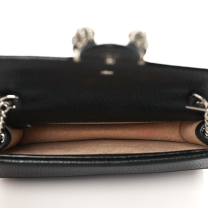 Gucci Calfskin Super Mini Dionysus Shoulder Bag Black 5 of 7