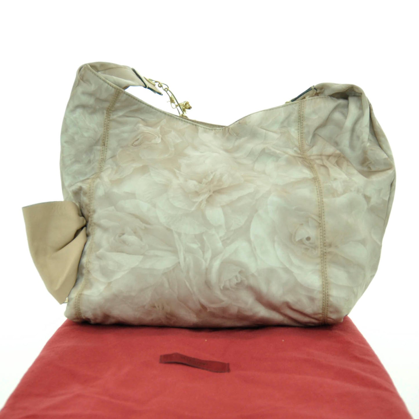 Nylon Rose Print Flowerland Hobo Pink