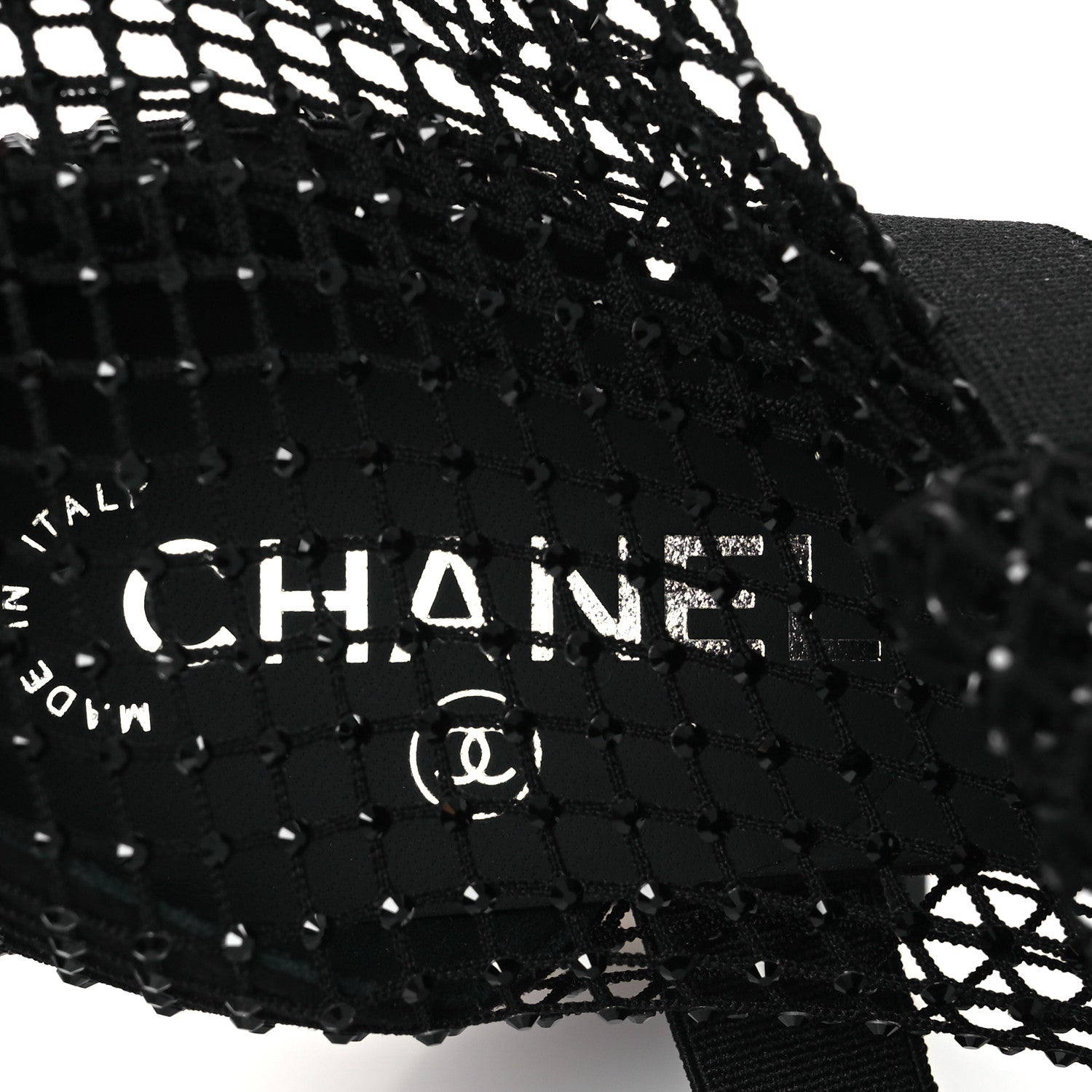 Chanel Resille Strass Kid Suede Patent Mary Jane Short Boots 36.5 Black 9 of 11
