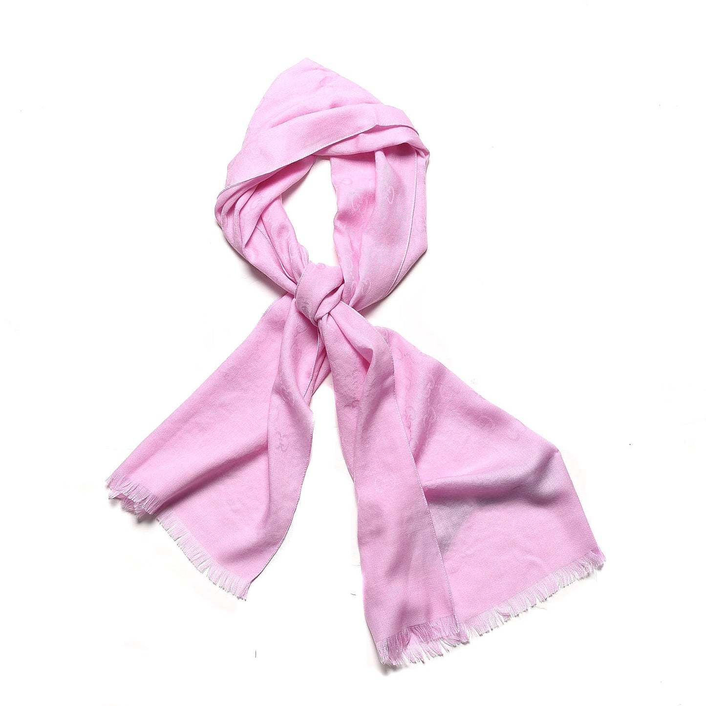 Wool Silk GG Monogram GGNat Scarf Rose