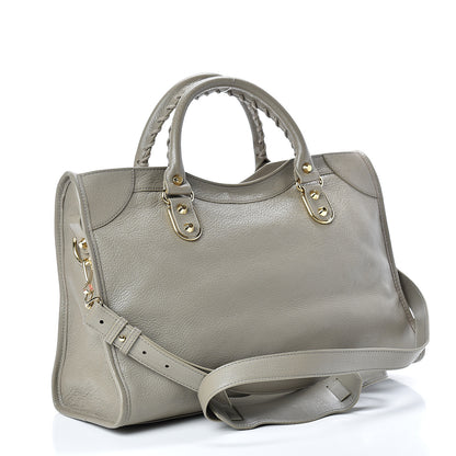 Balenciaga Chevre Gold Metallic Edge Hardware City Gris Taupe 2 of 10