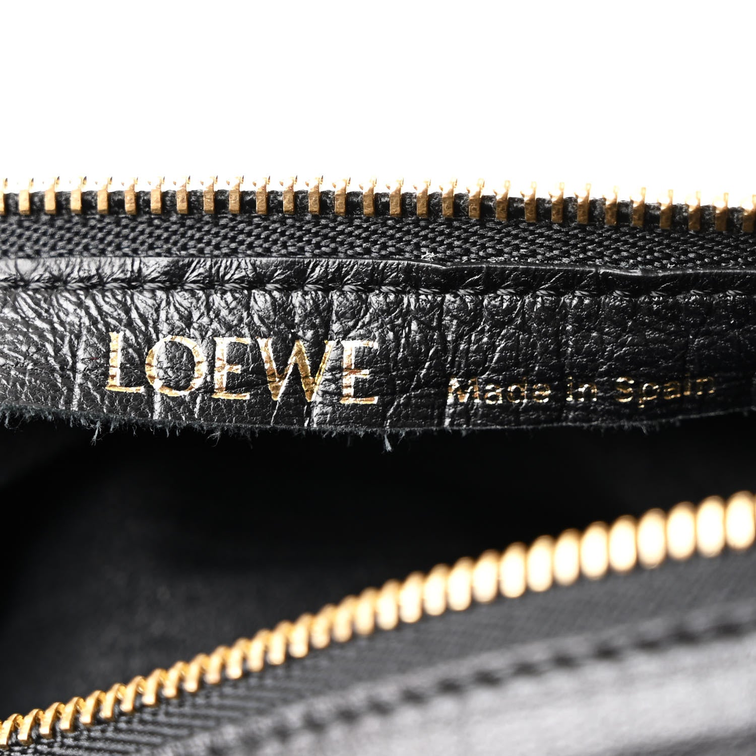 Loewe Lambskin Pleated Bracelet Pouch Shoulder Bag Black 6 of 10
