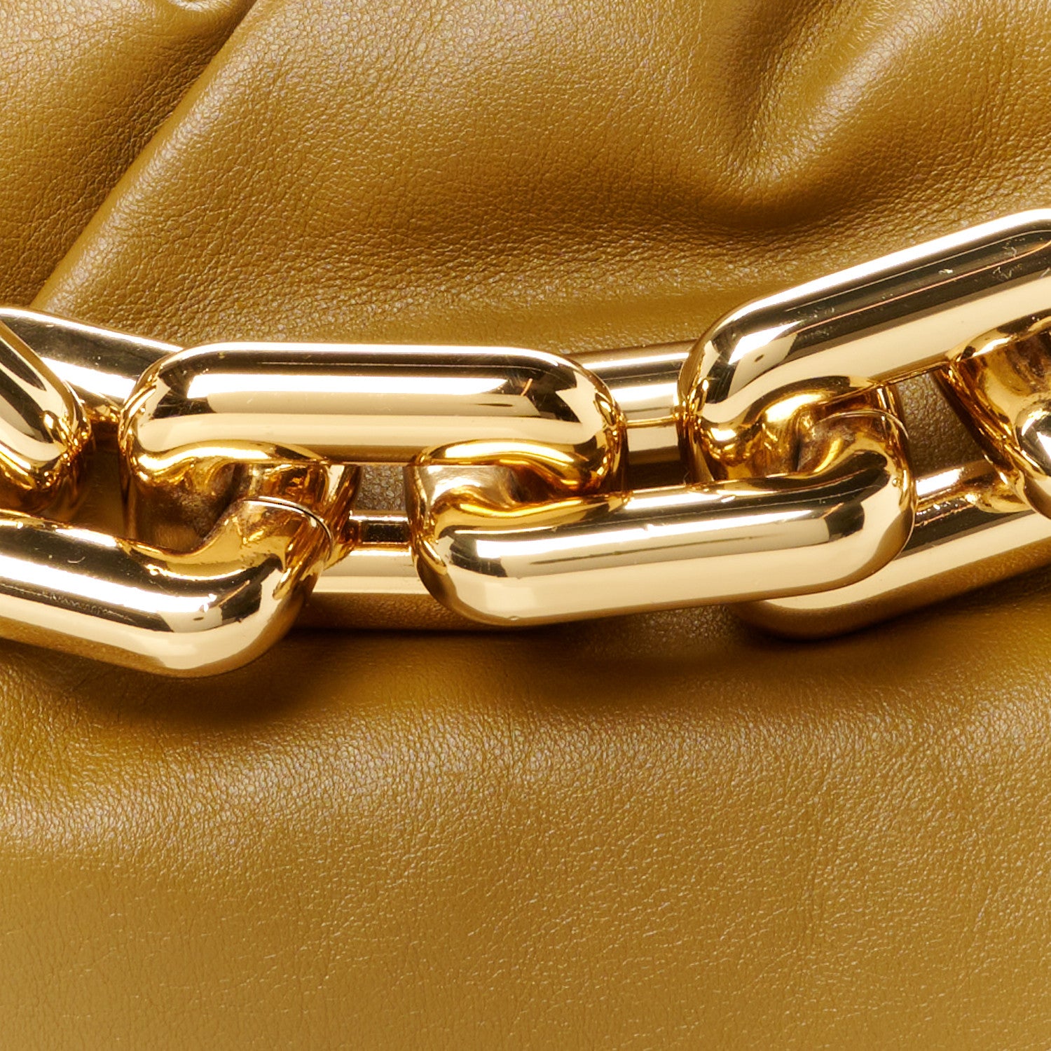 Bottega Veneta Calfskin The Pouch Chain Moutarde 8 of 10