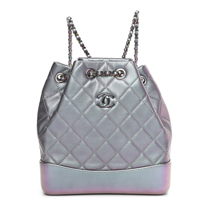 Chanel Iridescent Lambskin Calfskin Small Quilted Gabrielle Backpack Light Purple 1 of 9