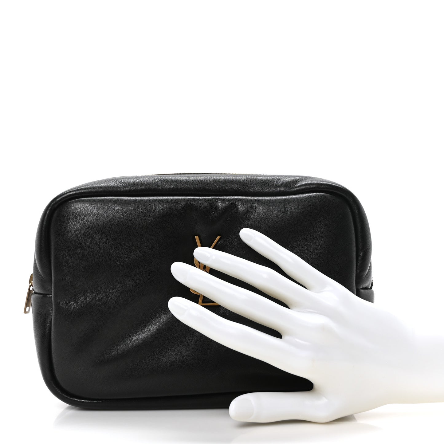 Lambskin Calypso Cosmetic Case Black