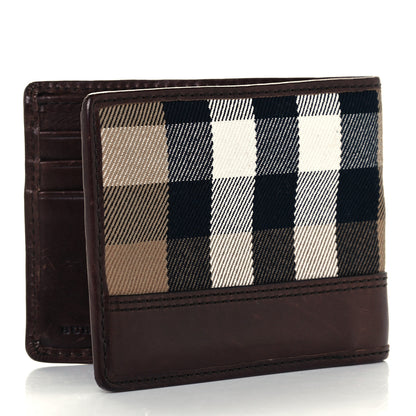 Burberry Calfskin House Check Bi-Fold Wallet Brown 3 of 9
