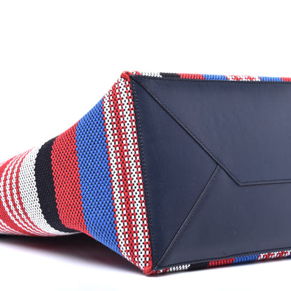 Celine Textile Striped Small Horizontal Cabas Phantom Navy Blue 7 of 8