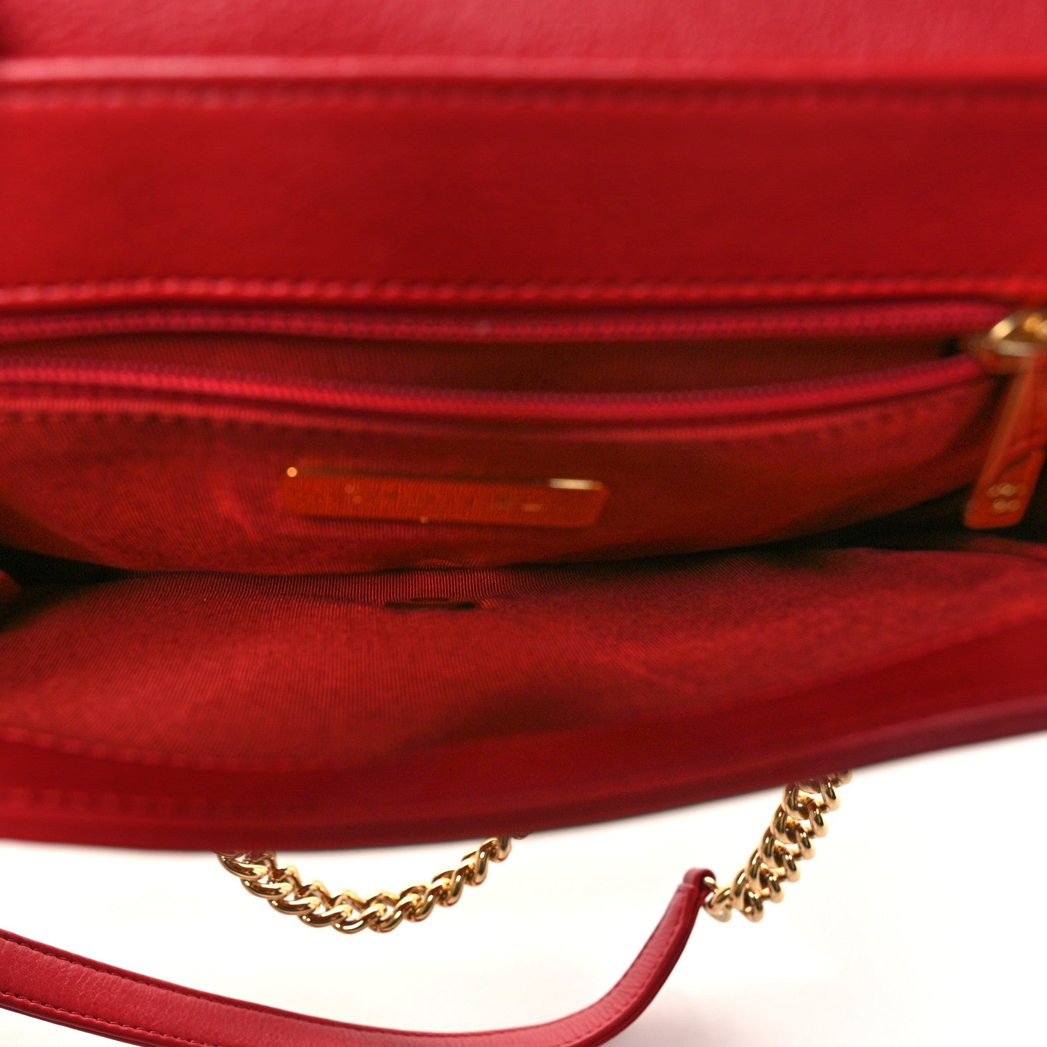 Chanel Calfskin Quilted Small Underline Flap Red 5 of 10