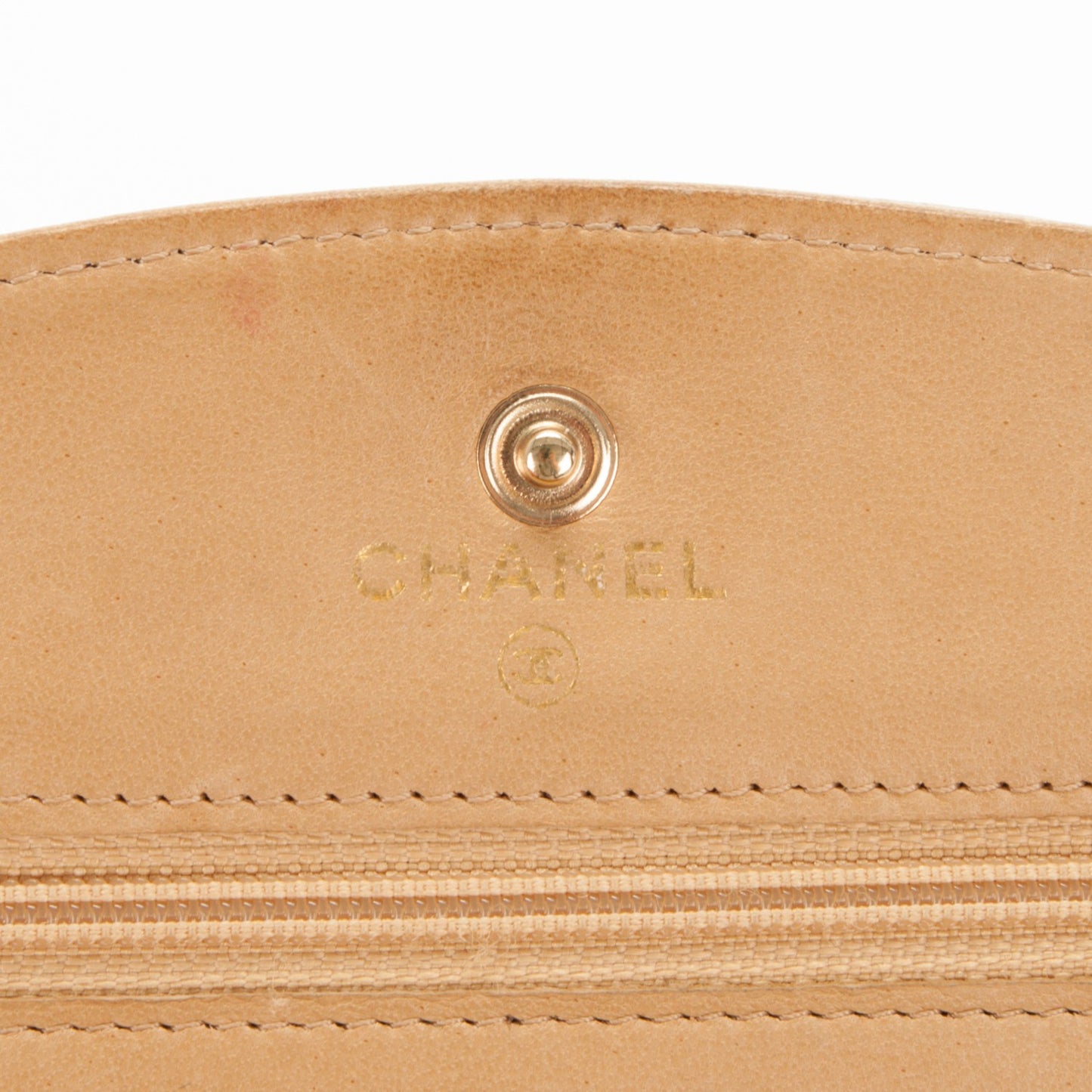 Caviar Timeless CC Wallet On Chain WOC Beige