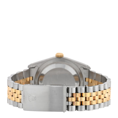 Rolex Stainless Steel 18K Yellow Gold 36mm Oyster Perpetual Datejust Watch Blue 16233 3 of 4
