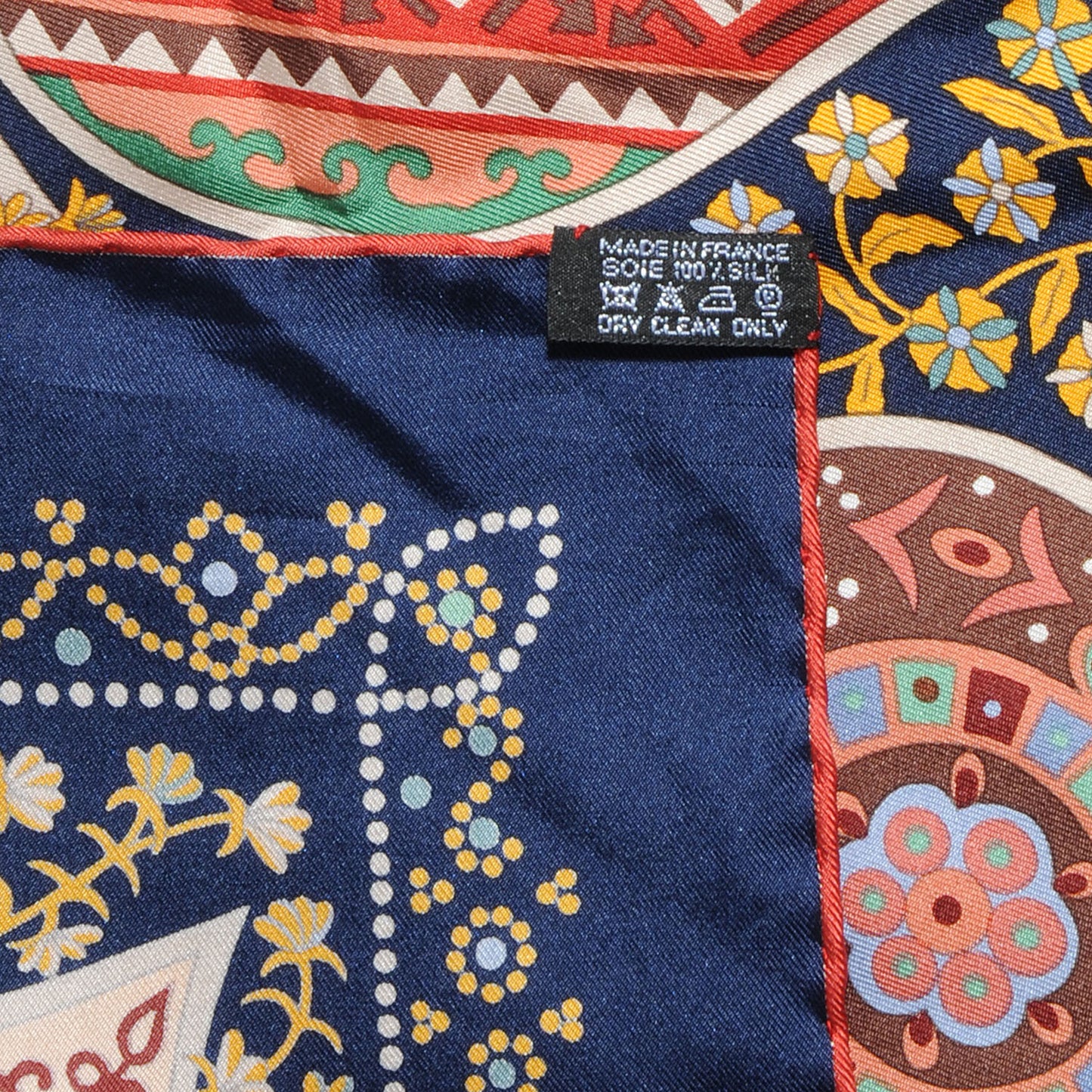 Silk L Arbre De Vie Scarf 90 Dark Bleu