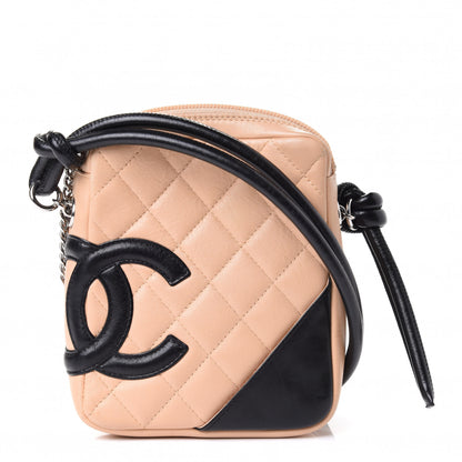 Chanel Calfskin Quilted Small Cambon Messenger Beige Black 1 of 5