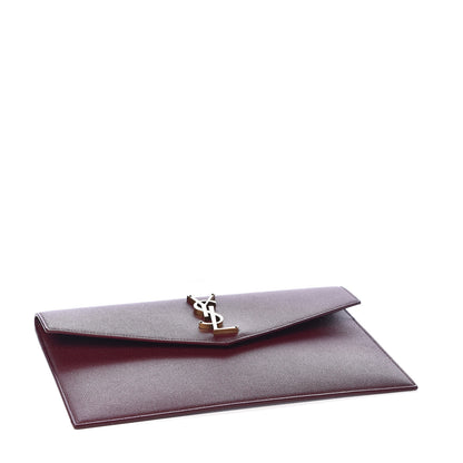 Saint Laurent Grain De Poudre Uptown Pouch Burgundy 4 of 7