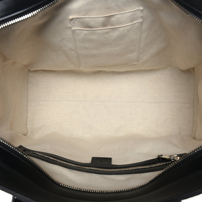 Gucci Calfskin GG Tennis Embossed Tote Bag Black 5 of 9