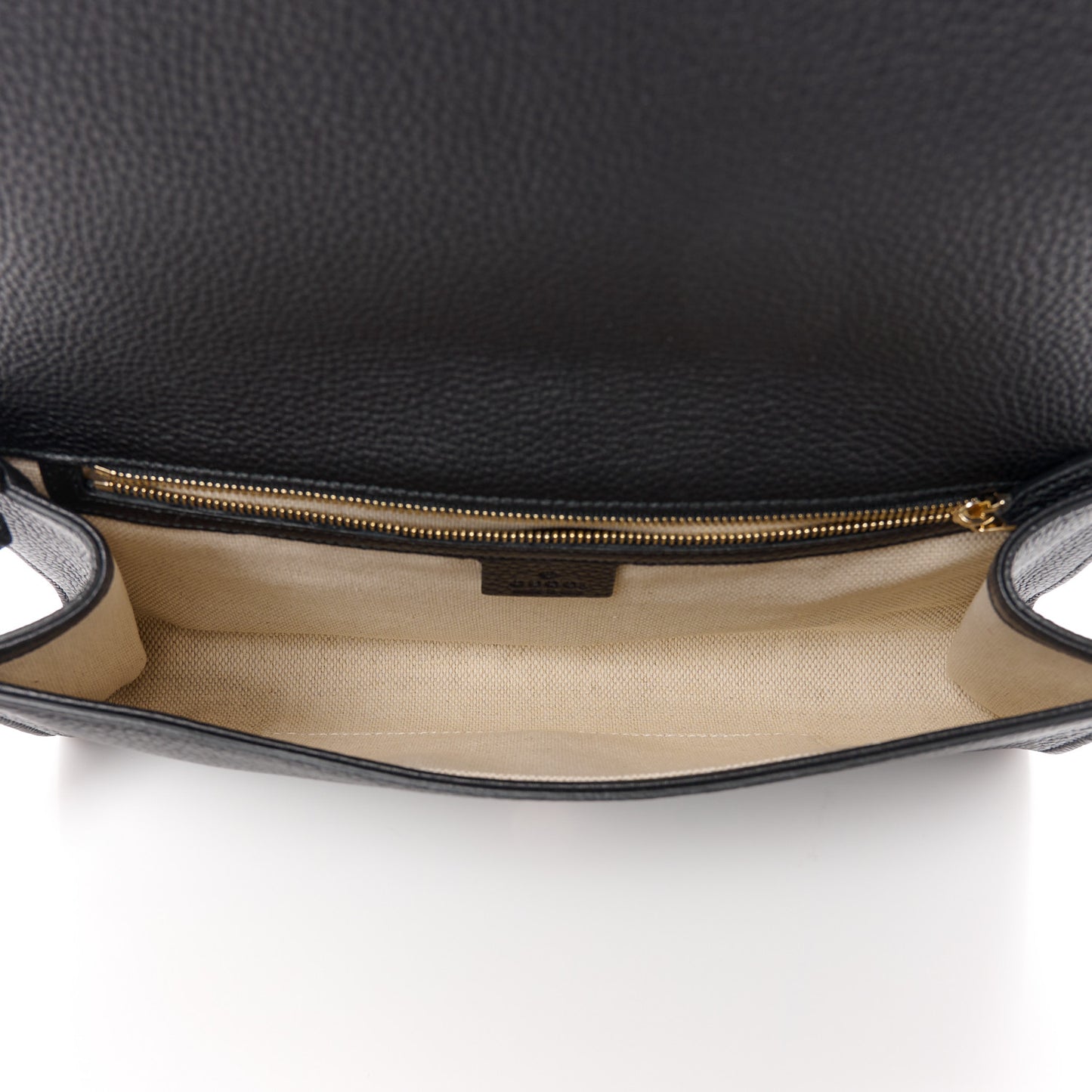 Pebbled Calfskin Medium Soho Clutch Black