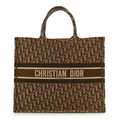 Christian Dior Oblique Velvet Large Book Tote Brown Multicolor 1 of 9