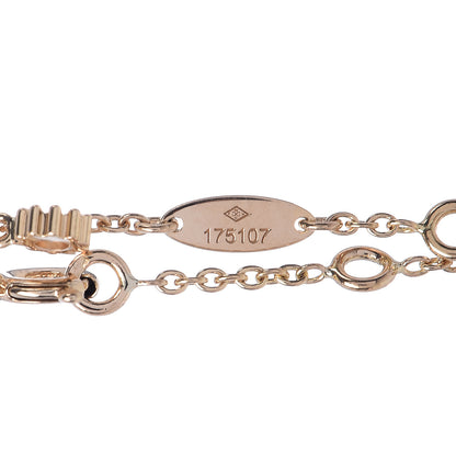 Christian Dior 18K Yellow Gold Diamond Mother of Pearl Multi Gemstone Rose Des Vents Charm Bracelet 5 of 6