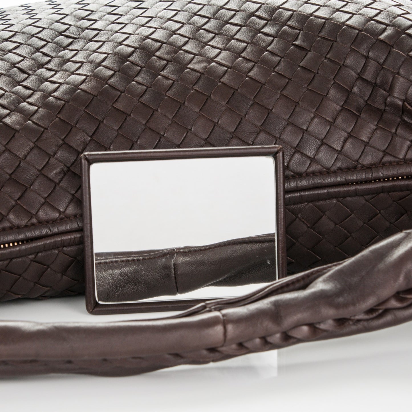 Nappa Intrecciato Large Veneta Hobo Ebano