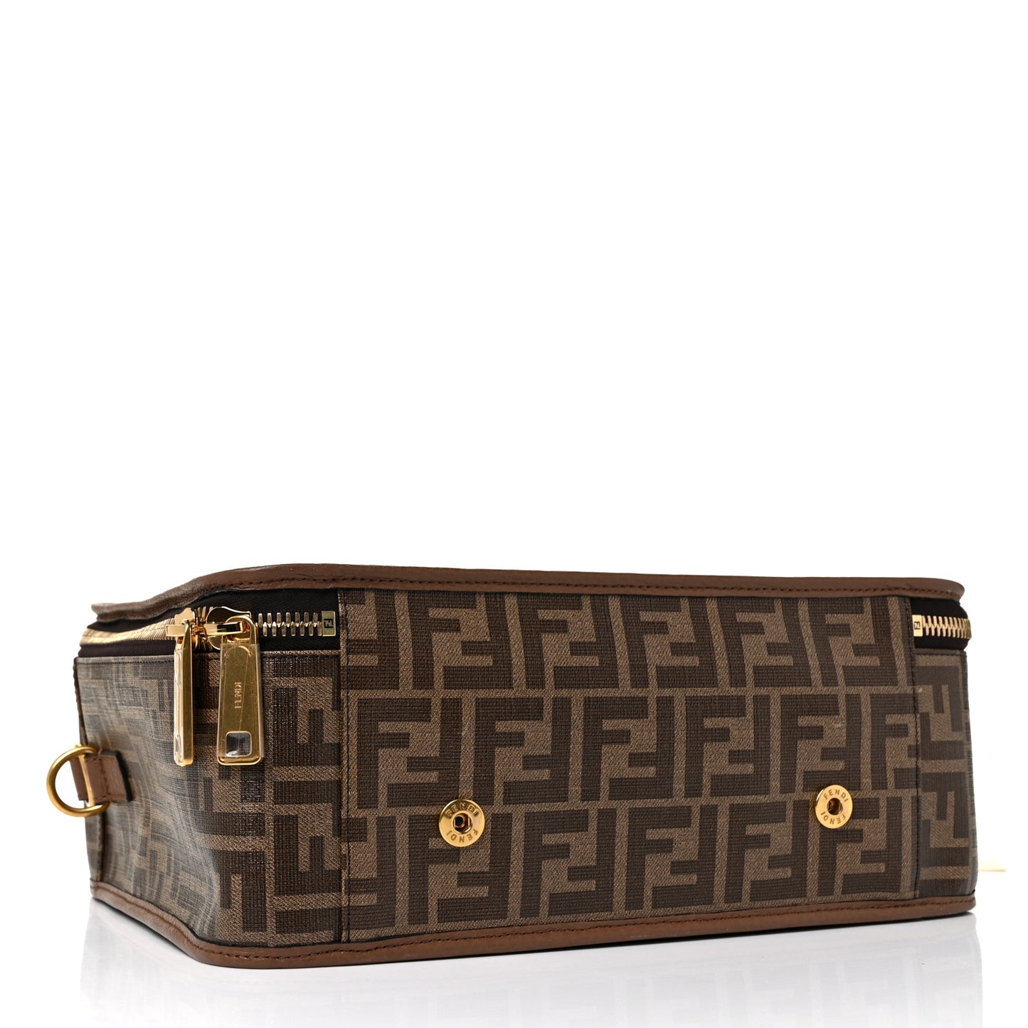 Glazed Fabric FF 1974 Karligraphy Small Travel Bag Mogano Panna
